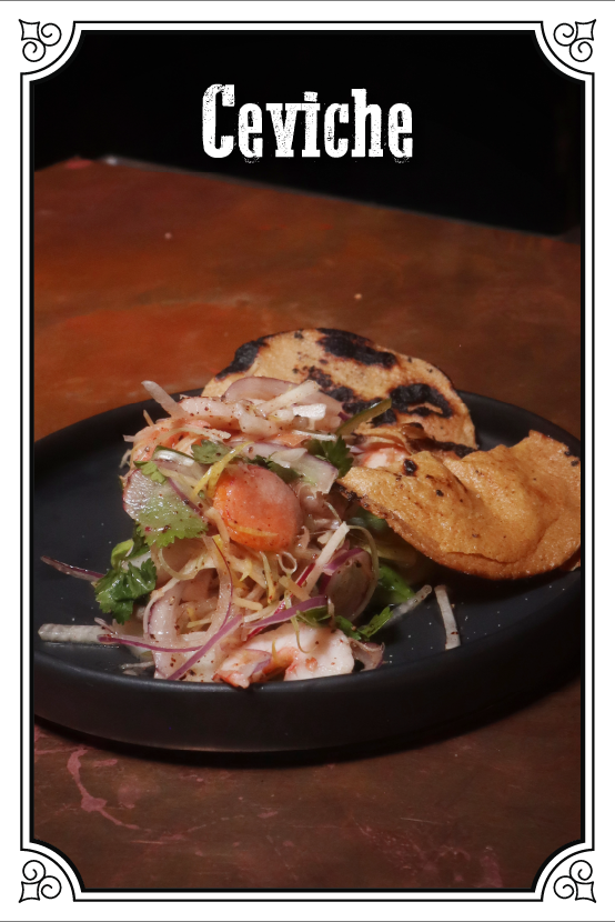 Ceviche, Seabass, Shrimp, Scallop $120mxn